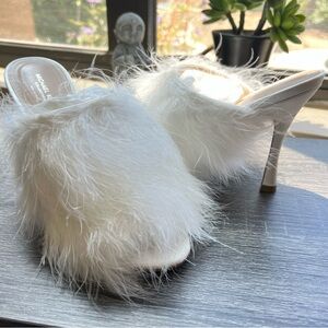 Michael Kors Runway “Charmaine” Turkey Feather Heels 36 US6